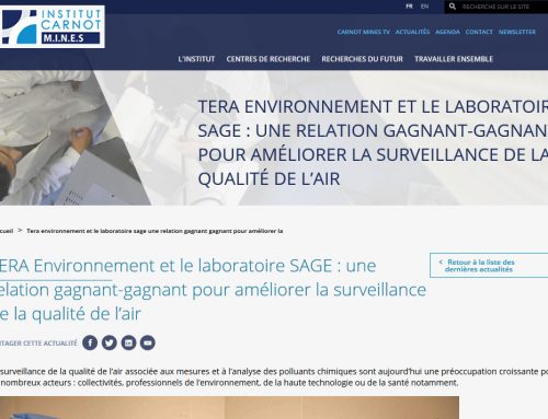 Articulo Institut Carnot M.I.N.E.S | TERA Environnement y el laboratoire SAGE : una relación de ganar-ganar